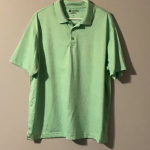 Haggar Performance Stretch Size Large Men's Green Polo Shirt